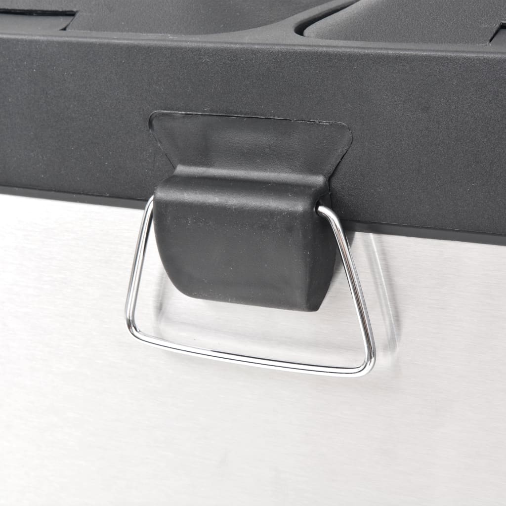 Cubo de reciclaje y basura con pedal acero inoxidable 36 L