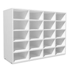 Zapatero de madera contrachapada blanco 92x30x67,5 cm
