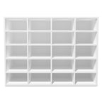Zapatero de madera contrachapada blanco 92x30x67,5 cm