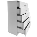 Mueble de almacenaje madera ingeniería blanco 71x35x106 cm