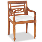 Set de muebles de jardín 4 pzas y cojines madera maciza de teca