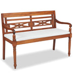 Set de muebles de jardín 4 pzas y cojines madera maciza de teca