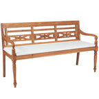 Banco Batavia con cojines 120 cm teca