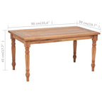 Mesa de centro Batavia de madera de teca 90x50x45 cm