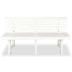 Banco de jardín plástico blanco 145,5 cm