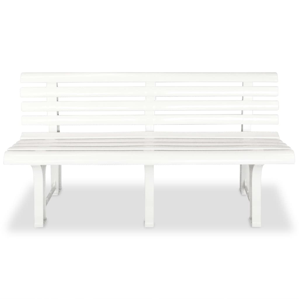 Banco de jardín plástico blanco 145,5 cm