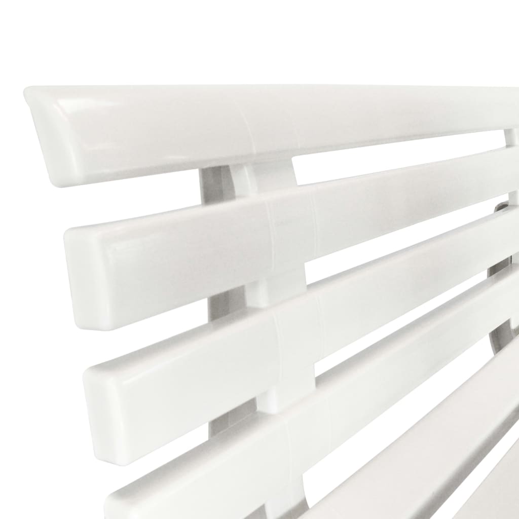 Banco de jardín plástico blanco 145,5 cm