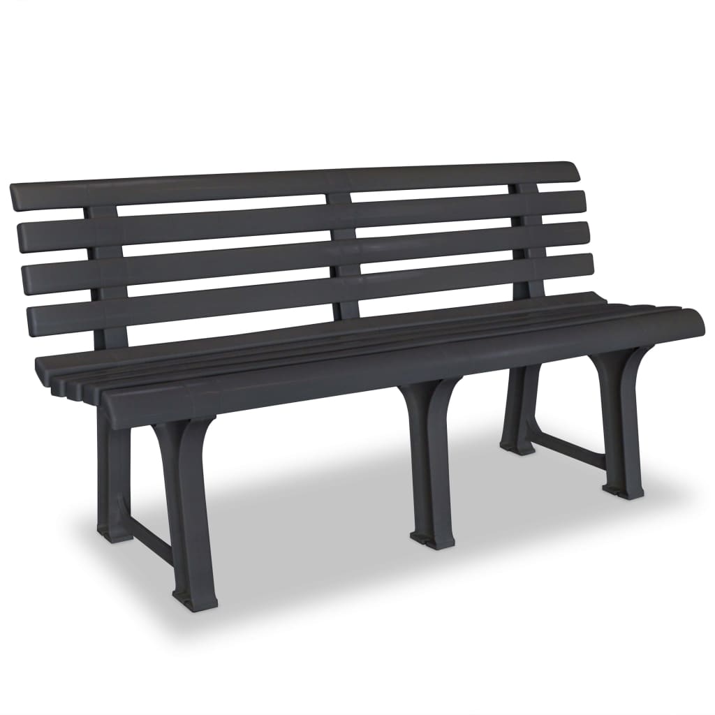 Banco de jardín plástico blanco 145,5 cm