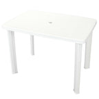 Mesa de jardín 126x76x72 cm plástico verde