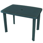 Mesa de jardín 126x76x72 cm plástico verde