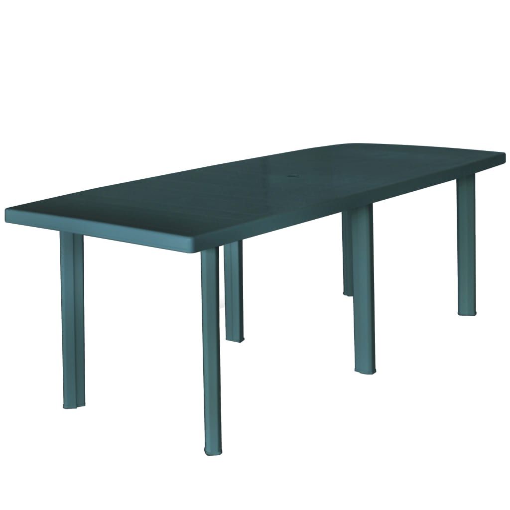 Mesa de jardín 126x76x72 cm plástico verde