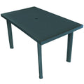 Mesa de jardín 126x76x72 cm plástico verde