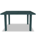Mesa de jardín 126x76x72 cm plástico verde