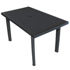 Mesa de jardín 126x76x72 cm plástico verde