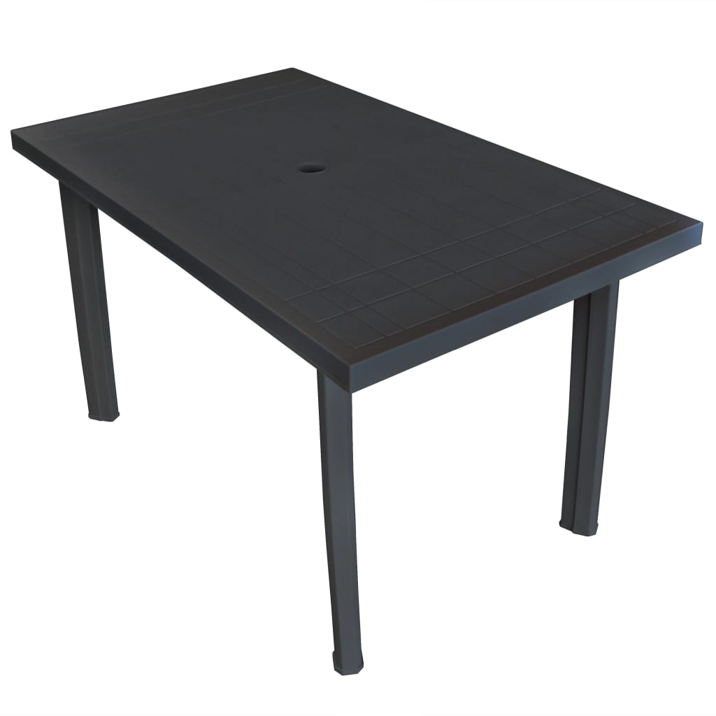 Mesa de jardín 126x76x72 cm plástico verde