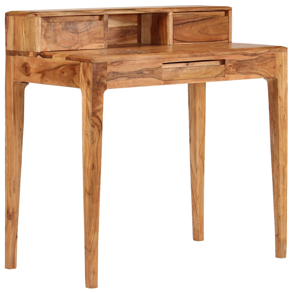 Escritorio con cajones madera maciza 88x50x90 cm