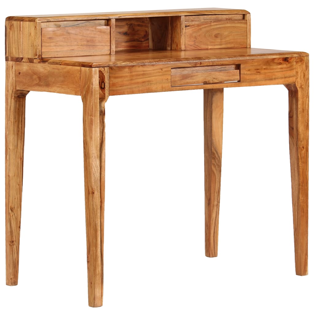 Escritorio con cajones madera maciza 88x50x90 cm