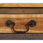 Mesa consola de madera maciza vintage 118x30x80 cm