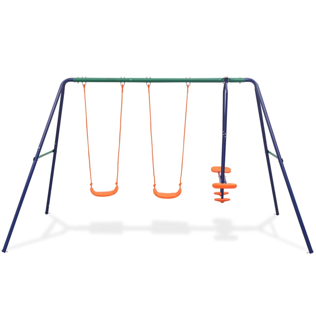Juego de columpios con 4 asientos naranja