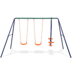 Juego de columpios con 4 asientos naranja