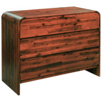Mueble de cajones madera acacia maciza 90x37x75 cm