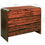 Mueble de cajones madera acacia maciza 90x37x75 cm