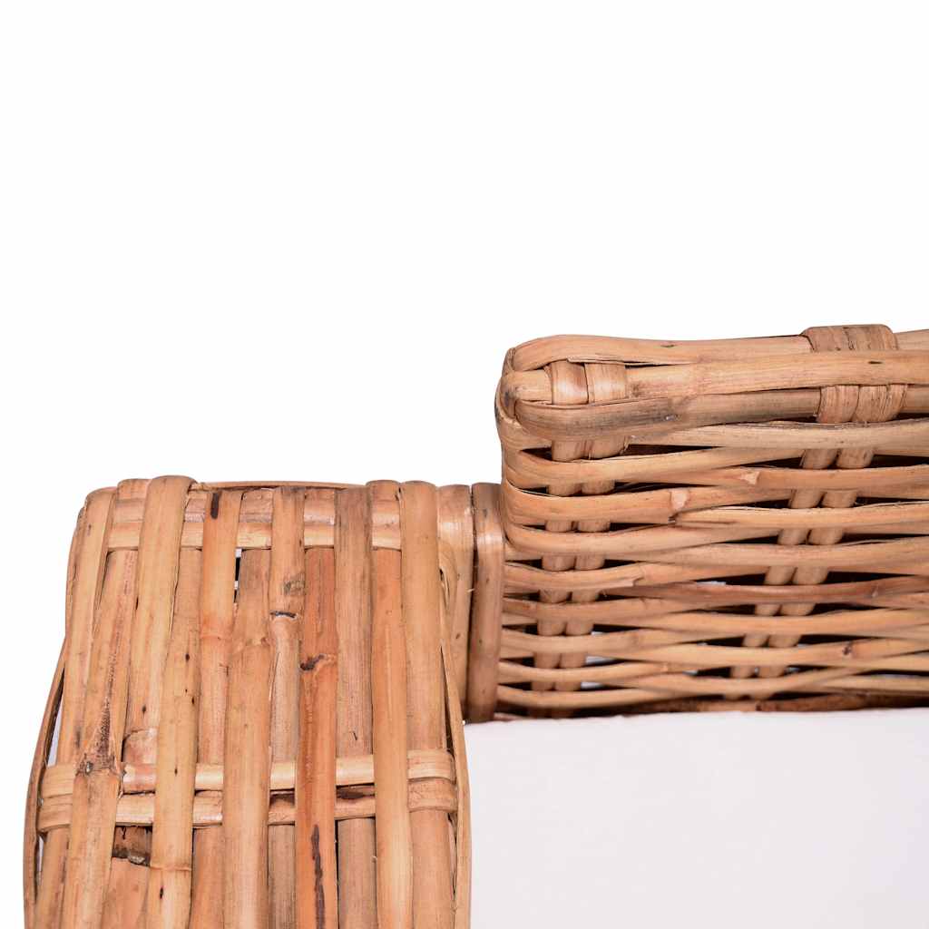 Conjunto de sofás 15 piezas ratán natural
