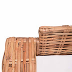 Conjunto de sofás 15 piezas ratán natural