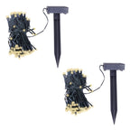 Guirnalda de luces LED solares 2 uds blanco cálido