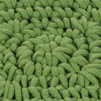 Cojín decorativo Tejido de Canasta Verde 50 x 50 cm Algodón