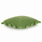 Decorative Cushion Basketweave Green 50 x 50 cm Cotton