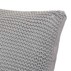 Cojín decorativo Tejido de Canasta con almohada Gris Algodón
