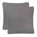 Cojín decorativo Tejido de Canasta con almohada Gris Algodón