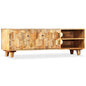 Mueble para TV de madera maciza de mango 118x35x40 cm