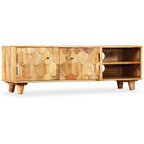 Mueble para TV de madera maciza de mango 118x35x40 cm