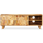 Mueble para TV de madera maciza de mango 118x35x40 cm