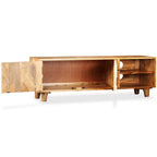 Mueble para TV de madera maciza de mango 118x35x40 cm