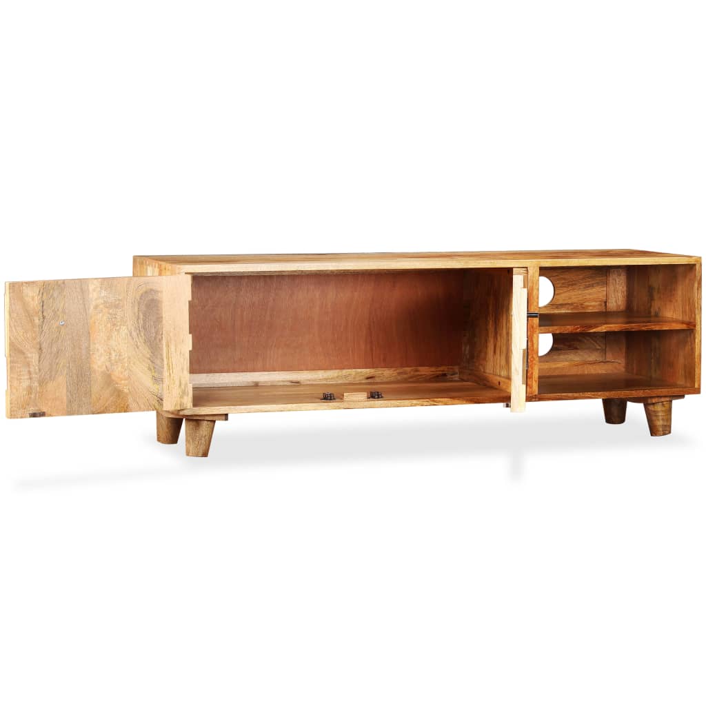Mueble para TV de madera maciza de mango 118x35x40 cm