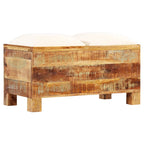 Banco de almacenamiento de madera reciclada maciza 80x40x40 cm