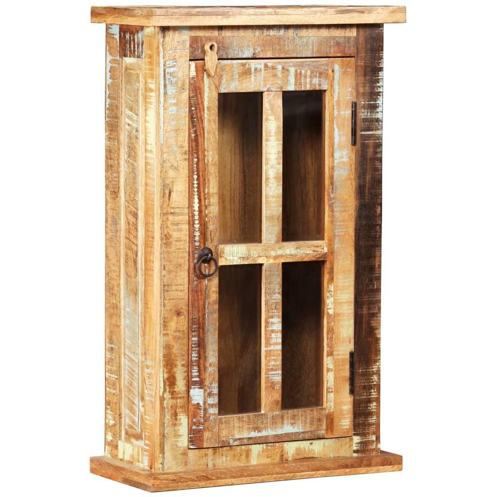 Armario de pared de madera maciza reciclada 44x21x72 cm
