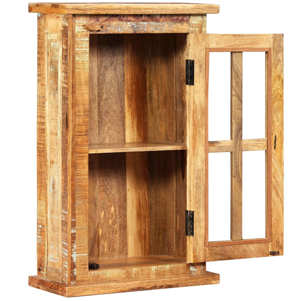 Armario de pared de madera maciza reciclada 44x21x72 cm