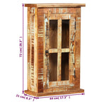 Armario de pared de madera maciza reciclada 44x21x72 cm