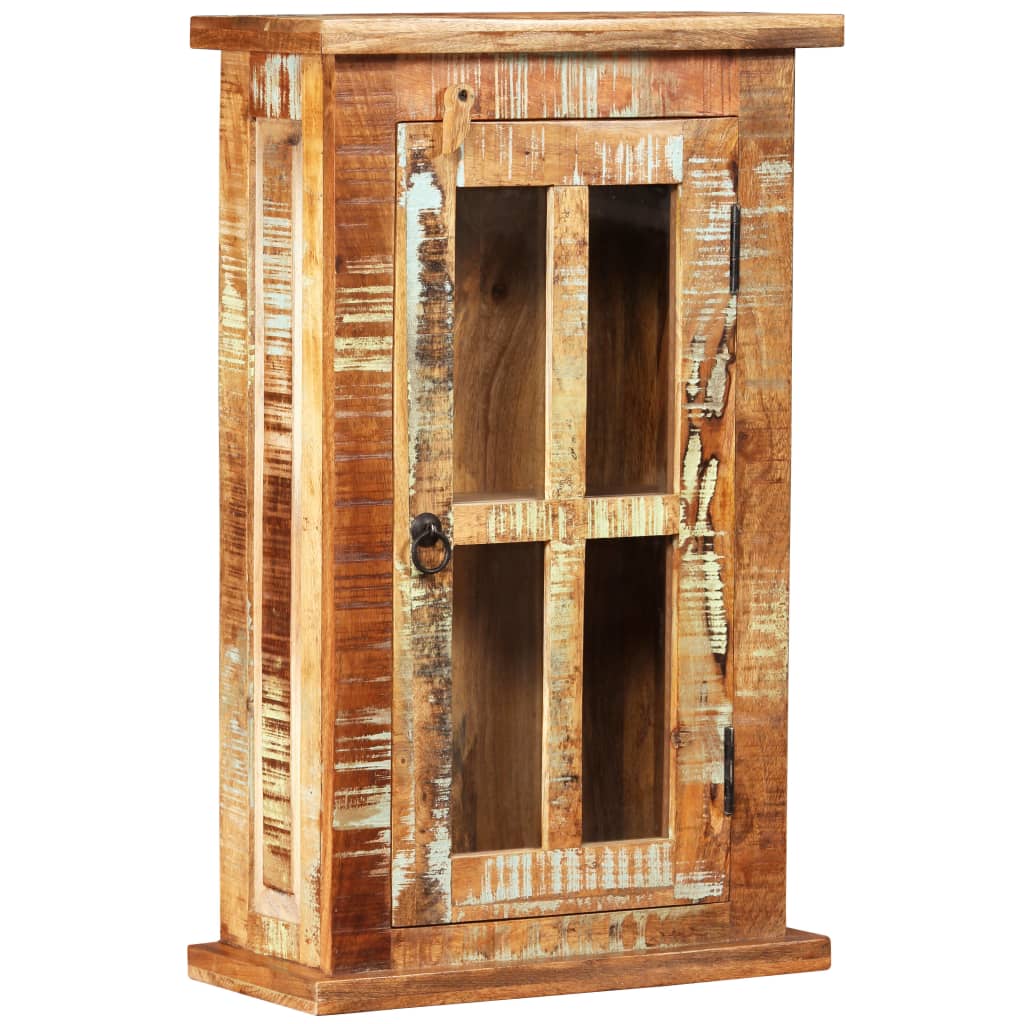 Armario de pared de madera maciza reciclada 44x21x72 cm