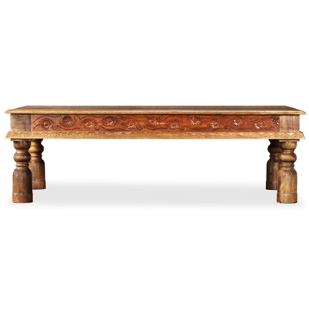 Mesa de centro madera maciza de acacia y mango 110x60x38 cm