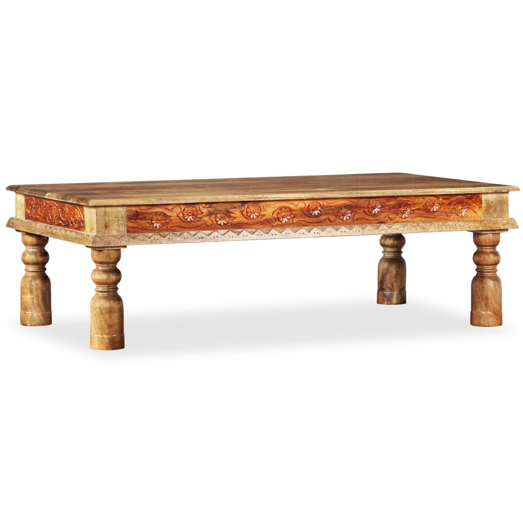 Mesa de centro madera maciza de acacia y mango 110x60x38 cm