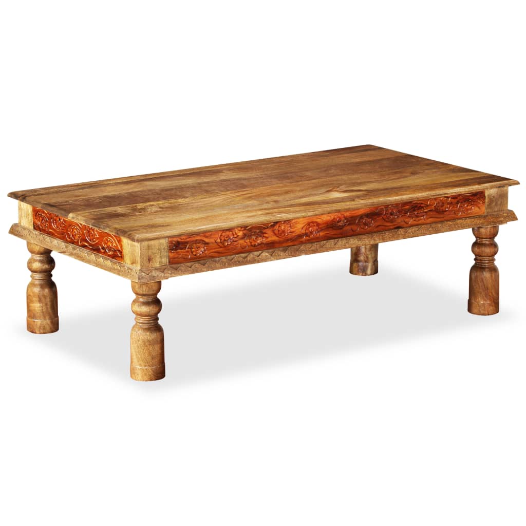 Mesa de centro madera maciza de acacia y mango 110x60x38 cm
