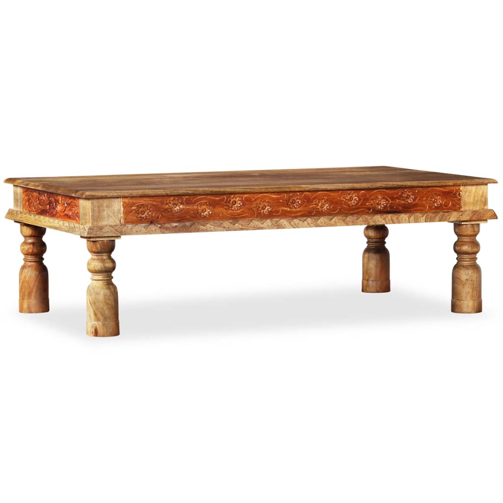 Mesa de centro madera maciza de acacia y mango 110x60x38 cm