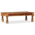 Mesa de centro madera maciza de acacia y mango 110x60x38 cm