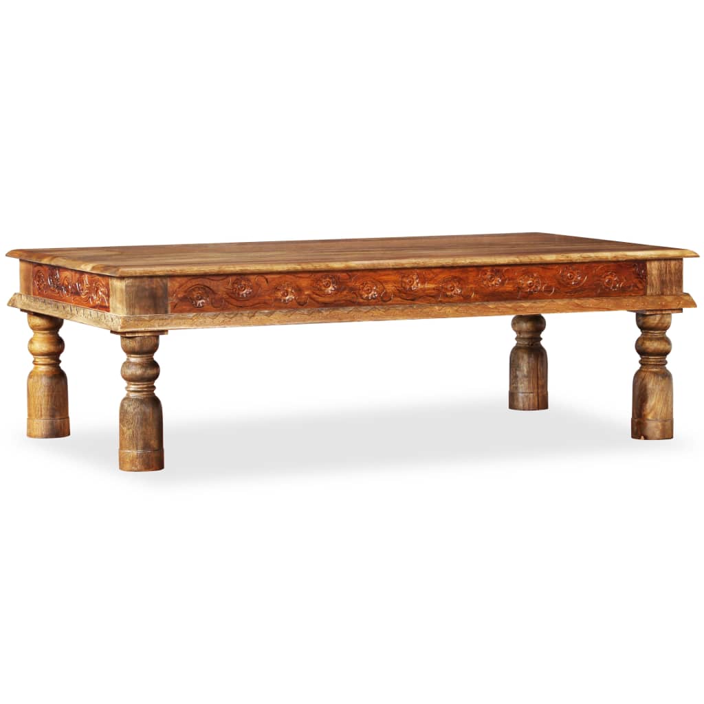 Mesa de centro madera maciza de acacia y mango 110x60x38 cm