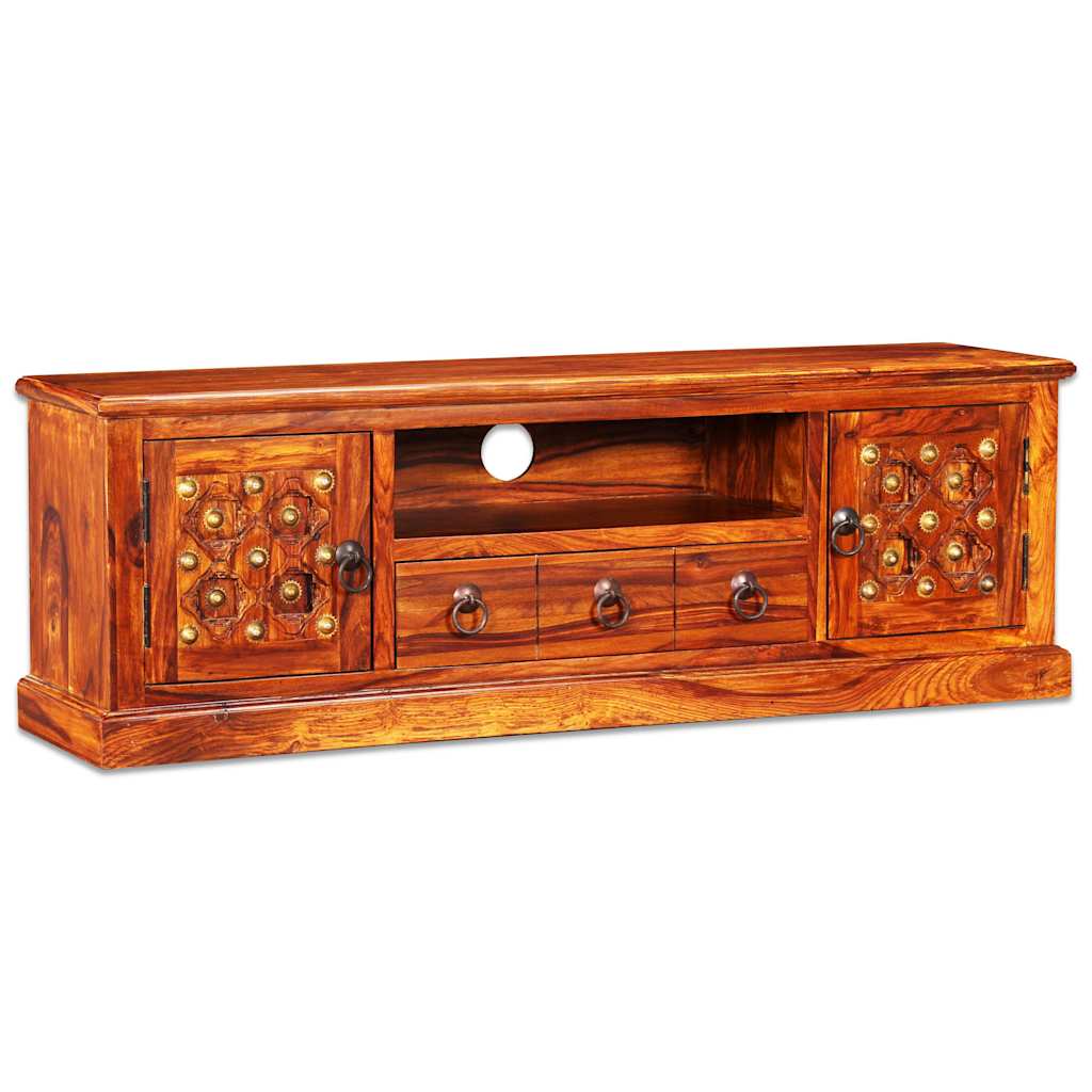 Mueble para TV madera maciza de acacia 120x30x40 cm